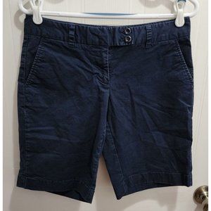 Vineyard Vines Women’s Bermuda Shorts Cotton Blend Navy Blue Size 4
